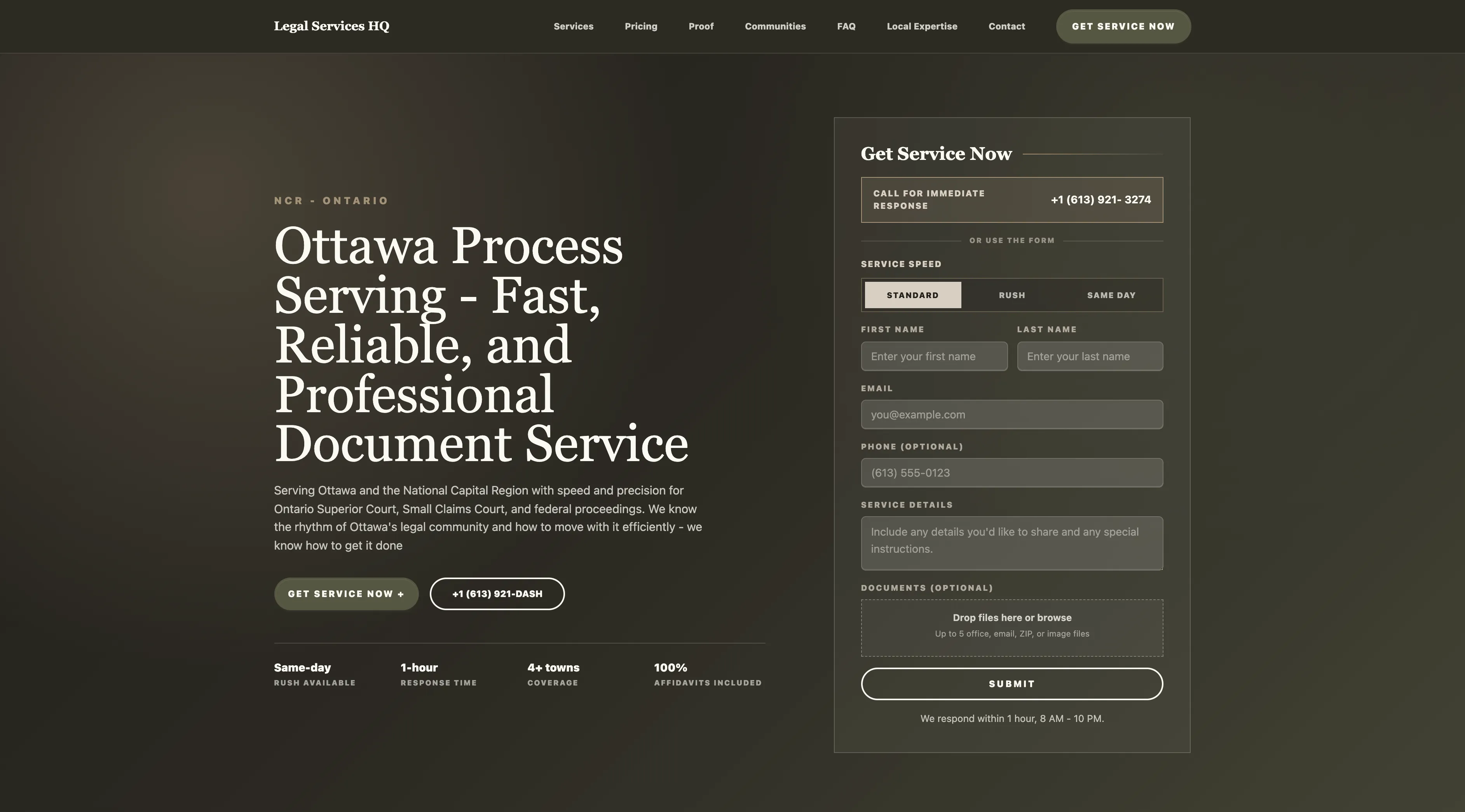Legal Services HQ website design preview
