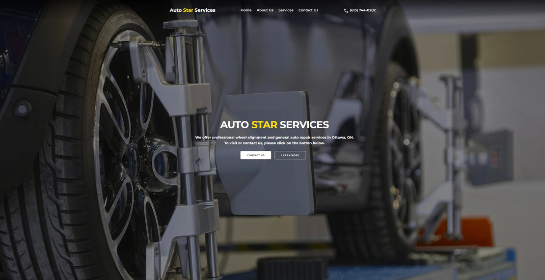 Auto Star Services website design preview